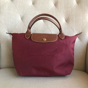Longchamp small le pliage top handle tote